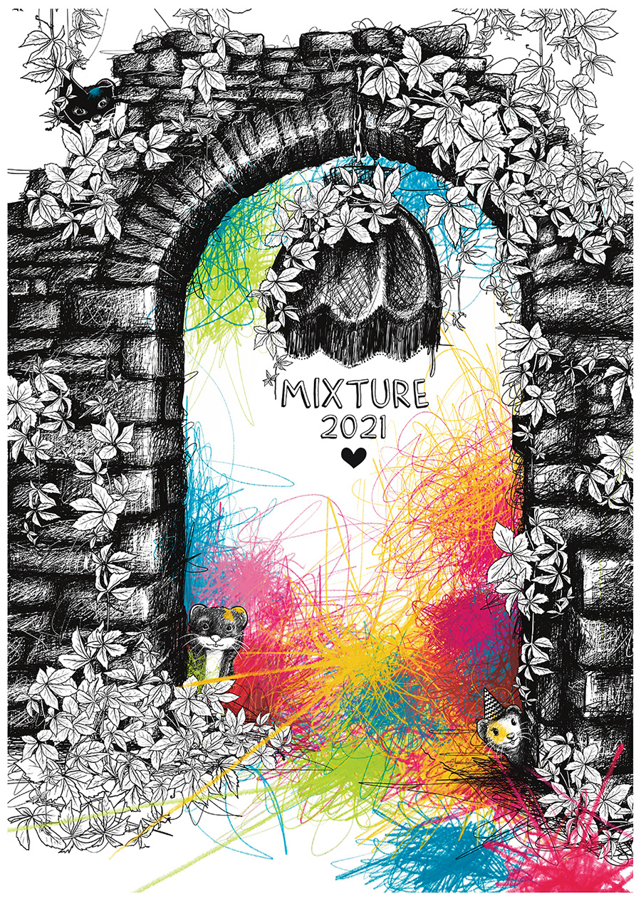 dessin porche vegetation animaux bouillon cube