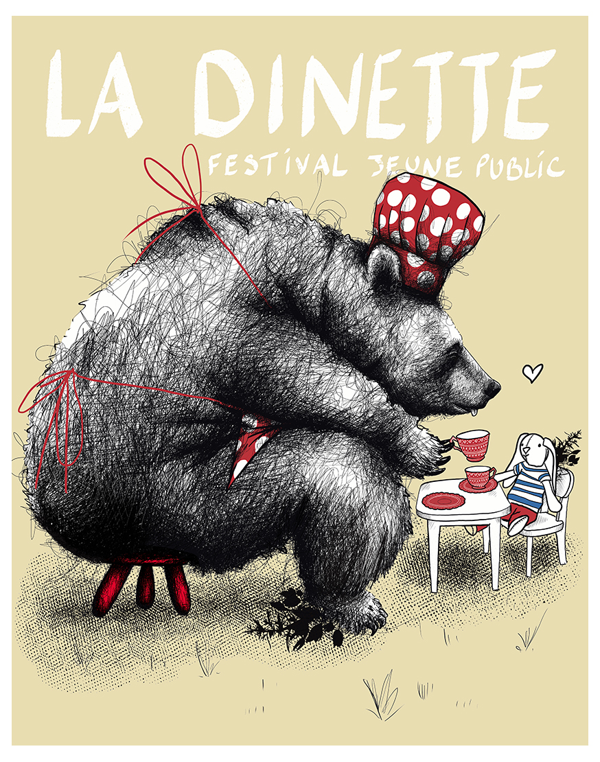 dessin ours dinette bouillon cube